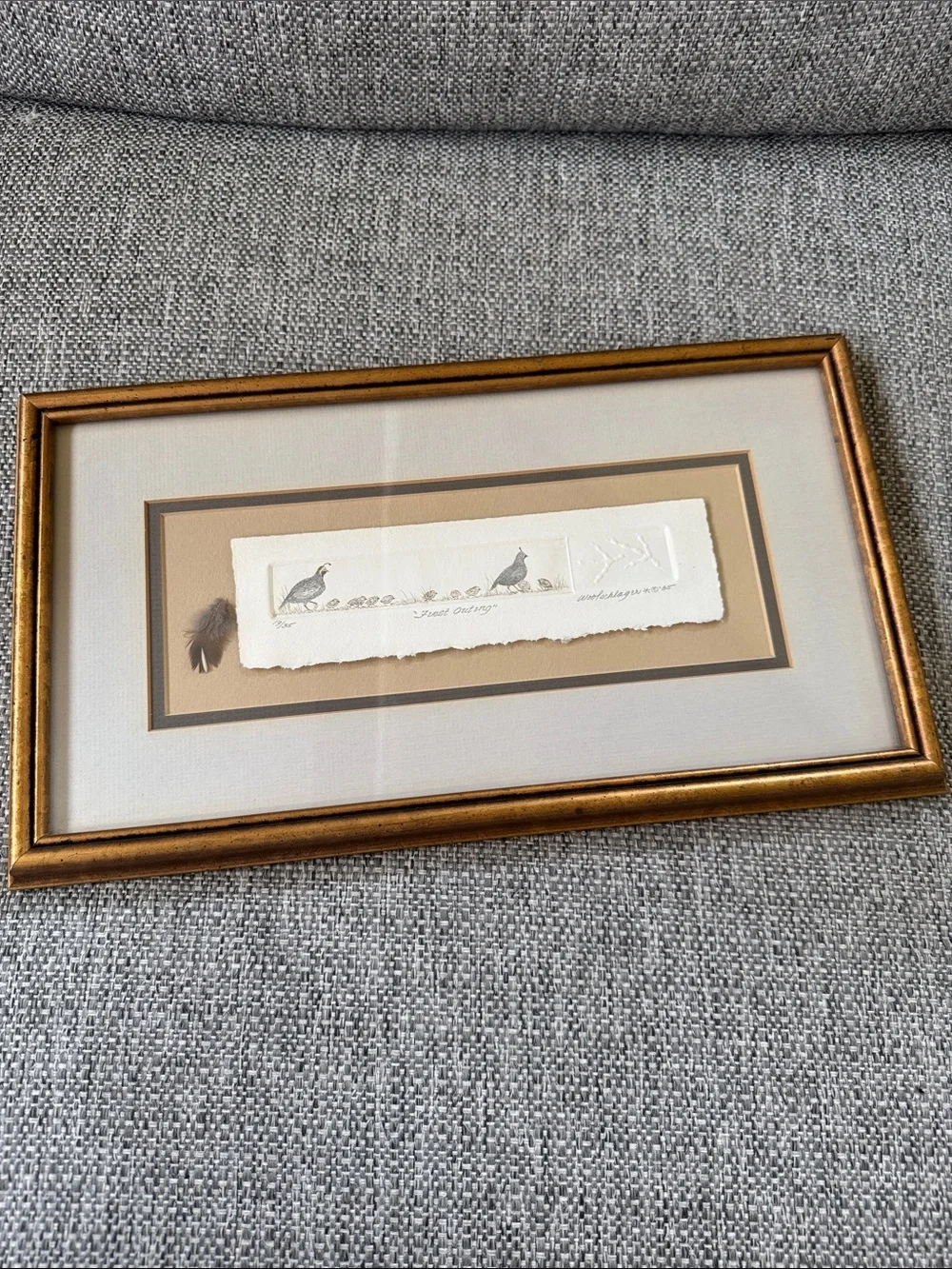 Vintage Laura Woolschlager Signed Limited Edition Print “First Outing” 1985 COA